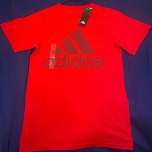 Adidas Men’s Go-To Short Sleeve Tee Scarlet/Black Size Small